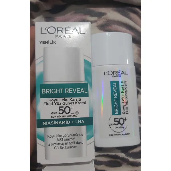 L'Oréal Paris Loreal Paris Bright Reveal SPF 50+ Koyu Leke Karst Fluid Gunluk Yuz Gunes Kremi