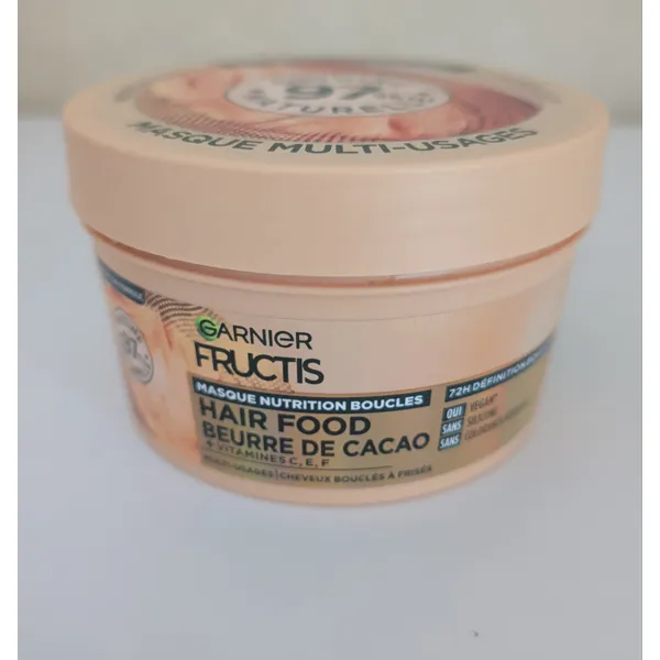 Garnier Fructis Masque Nutrition Boucles Hair Food Beurre de Cacao + Vitamines C, E, F