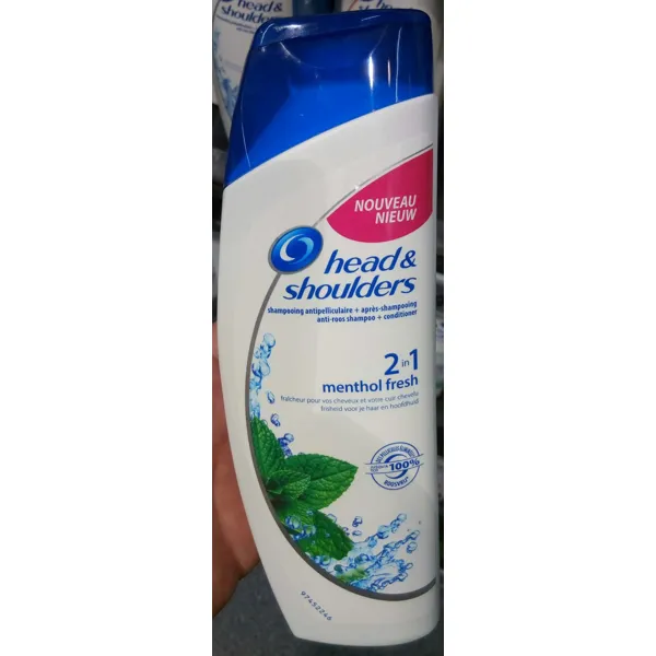 Head & Shoulders Shampooing antipelliculaire + apres-shampooing 2 in 1 Menthol Fresh