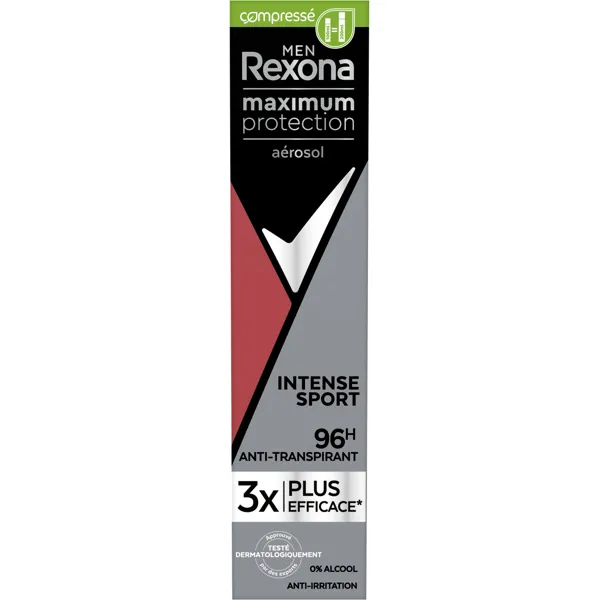 Rexona REXONA MEN Deodorant Homme Spray Anti-Transpirant Compresse Maximum Protection Intense Sport