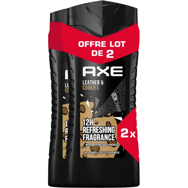 Axe Axe sg cuir&cooki 2x400ml