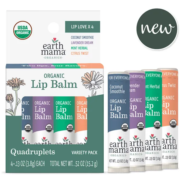 Earth Mama Organics Earth Mama Organic Lip Balms Quadruplets