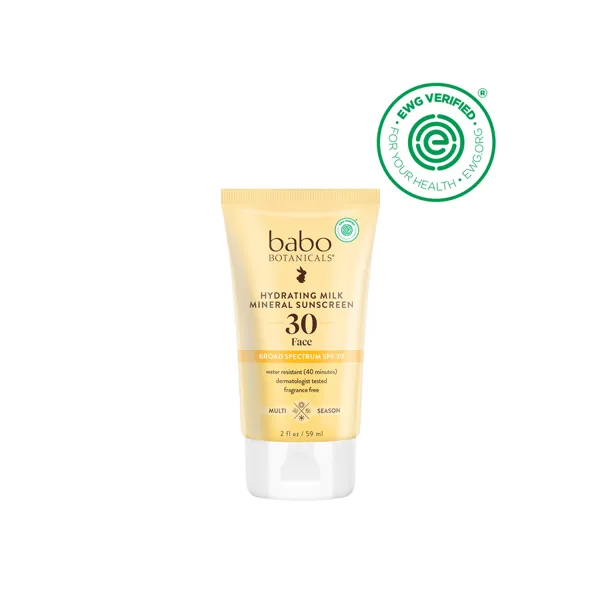 Babo Botanicals Hydrating Milk Mineral Face Sunscreen SPF 30