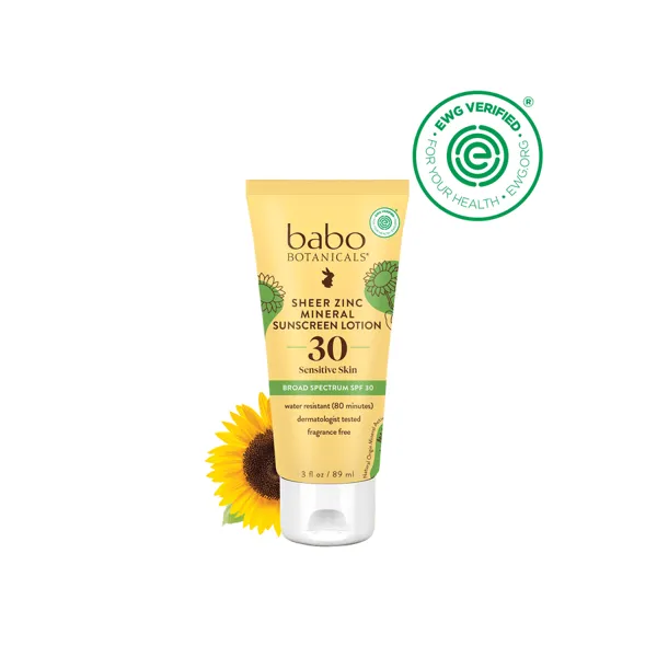 Babo Botanicals Sheer Zinc Mineral Sunscreen Lotion SPF30