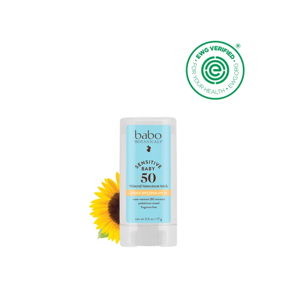 Babo Botanicals Sensitive Baby Mineral Sunscreen Stick SPF50