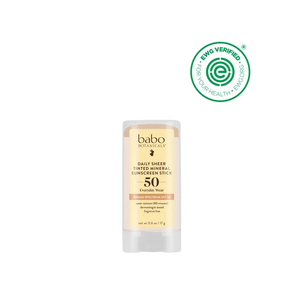 Babo Botanicals Daily Sheer Mineral Tinted Sunscreen Stick SPF50