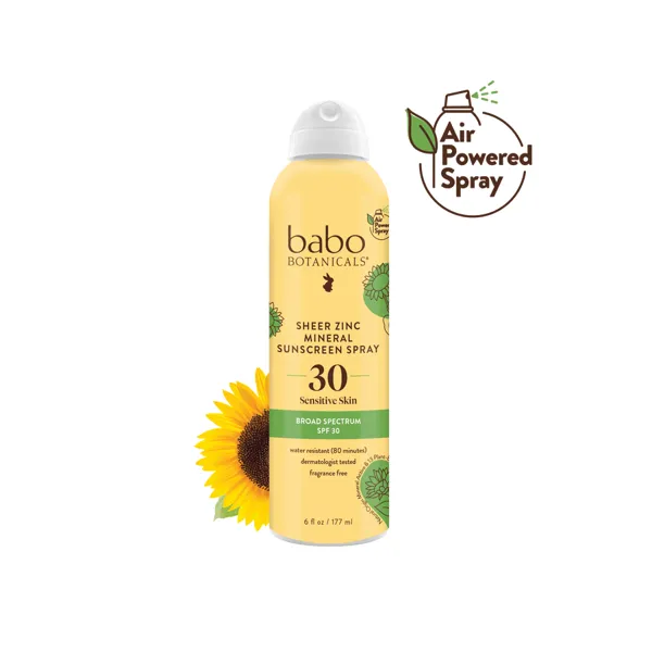 Babo Botanicals Sheer Zinc Mineral Sunscreen Spray SPF30