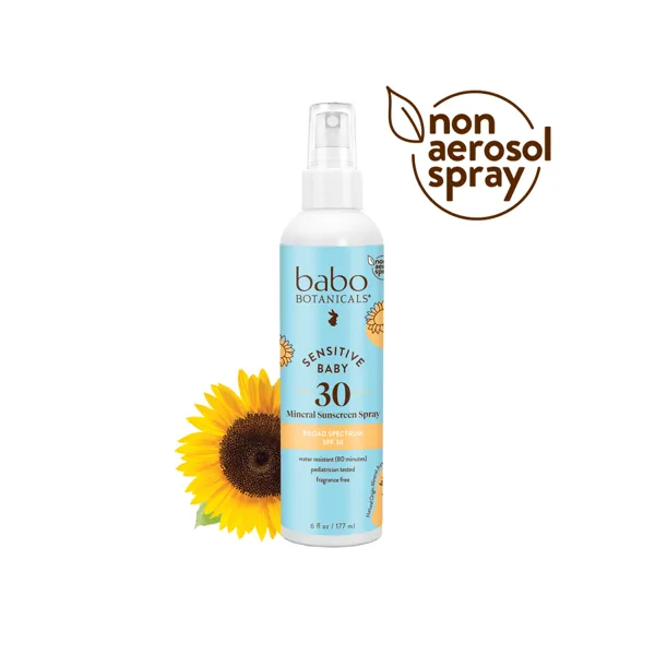 Babo Botanicals Sensitive Baby Mineral Sunscreen Spray SPF30