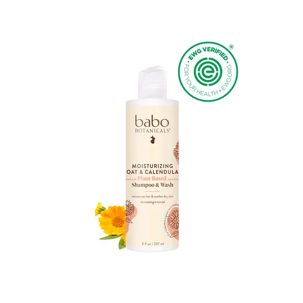 Babo Botanicals Moisturizing Oat & Calendula Shampoo & Wash